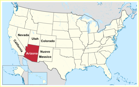 Utah Nuovo Messico California Nevada Colorado Arizona